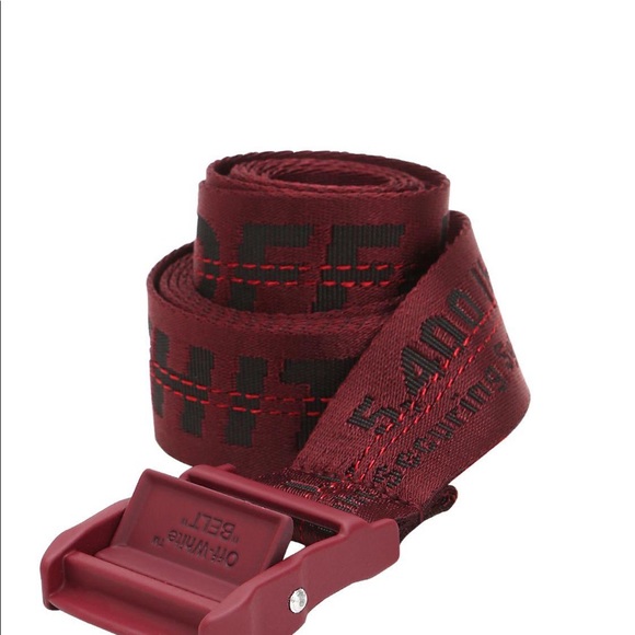 Off-White Accessories - OFF-White BELT Burgundy